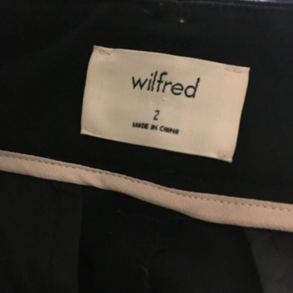 WILFRED Black Tie-Front Crepe Belted Pant 2 - Picture 8 of 9